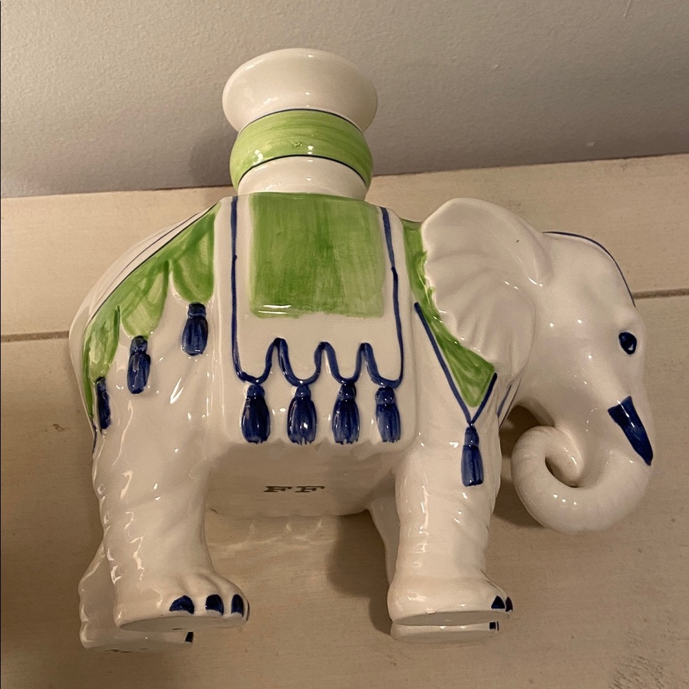 Vintage Fitz And Floyd Ceramic Elephant Candle Holders Set of 2 Rare - Picture 7 of 12